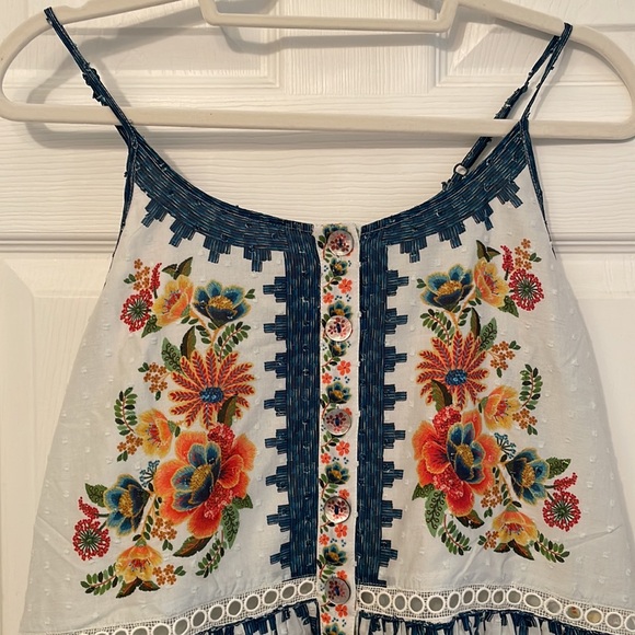 Farm Rio Off-White Delicate Garden Midi Dress new with tags - Picture 2 of 13